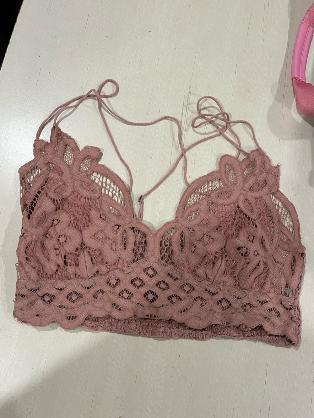 Free People adella Lace Bralette in Dusty Rose